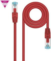 Nanocable Cable de Red Cat.7 600MHZ LSZH SFTP PIMF AWG26, Rojo, 50 cm