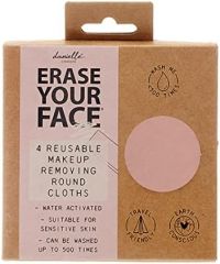 Erase your face set 4 discos faciales desmaquilladores eco reutilizables