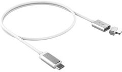 LMP 17463 cable USB 3 m USB C Plata