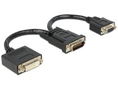 DeLOCK 65555 adaptador de cable de vídeo 0,2 m DMS DVI-I Negro