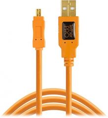 Tether Tools CU8015-ORG cable USB 4,6 m USB 2.0 USB A Mini-USB B Naranja
