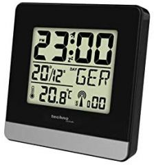 Technoline WT260 Reloj despertador digital Negro, Plata