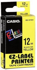 Casio XR-12YW1 - Cintas para etiquetadoras, color negro/amarillo