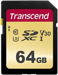 Transcend 64GB, UHS-I, SD SDXC Clase 10