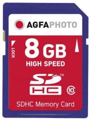 AgfaPhoto Sdhc 8 GB Alta Velocidad Clase 10, Mlc