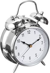 TFA-Dostmann 98.1043 despertador Reloj despertador analógico Plata, Blanco