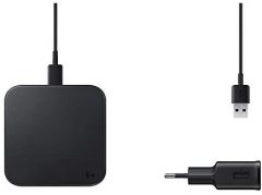Samsung EP-P1300TBEGEU cargador de dispositivo móvil Auriculares, Smartphone Negro Cargador inalámbrico Carga rápida Interior