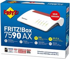 FRITZ!Box 7590 AX router inalámbrico Gigabit Ethernet Doble banda (2,4 GHz / 5 GHz) Blanco