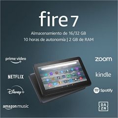Tablet Fire 7 con pantalla de 7 pulgadas, 32 GB (modelo de 2022), color negro Con publicidad