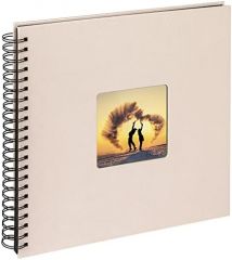 walther design Álbum de fotos crema blanco 30 x 30 cm Álbum espiral con perforación, Fun SA-110-W