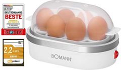 Bomann EK 5022 CB 6 huevos 400 W Plata, Transparente, Blanco