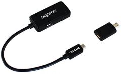 Approx appC24 HDMI tipo A (Estándar) MicroUSB tipo B Negro