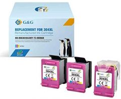 OUTLET Cartucho de tinta generico g&g hp 304xl color pack de 3 cartuchos de tinta remanufacturados - eco saver - muestra nivel de tinta - reemplaza n9k07ae/n