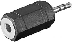 Wentronic A 228 2,5 mm 3,5 mm Negro Adaptador de Cable - Adaptador para Cable (2.5 mm, 3,5 mm, Macho/Hembra, Negro)