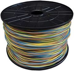 Carrete cablecillo 3 cables 1,5mm 400m de cada cable, total 1200m (azul, marron y bicolor) (bobina grande ø400x200mm)