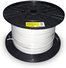 Carrete cable paralelo (audio) 2x0,50mm blanco 2000m (bobina grande ø400x200mm)
