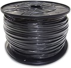 Carrete cable paralelo (audio) 2x0,75mm negro 1000m (bobina grande ø400x200mm)