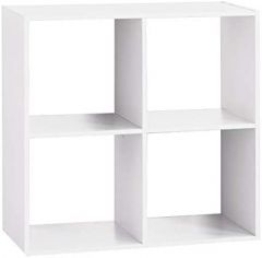 Estanteria madera color blanco para 4 cajas organizadoras 67.6x32x67.6cm astigarraga