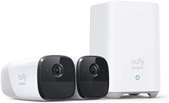 Eufy Camaras de Vigilancia eufyCam 2 Pro, 2K Cámara IP Exterior, 365 días de batería, Compatible con HomeKit, protección IP67, visión Nocturna, Juego de 2 cámaras, sin Tarifa mensual