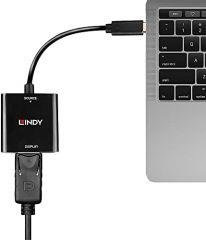 Lindy 43269 Adaptador gráfico USB 3840 x 2160 Pixeles Negro