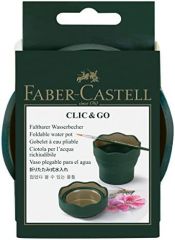 Faber castell vaso plegable para el agua clic&go verde oscuro