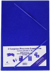 Mariola caja proyecto armada cierre c/goma lomo fijo 3cm cartón gofrado s/mallorca azul