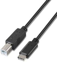 AISENS A107-0053 cable USB 1 m USB 2.0 USB C USB B Negro
