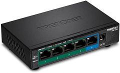 Trendnet TPE-TG52 switch No administrado Gigabit Ethernet (10/100/1000) Energía sobre Ethernet (PoE) Negro