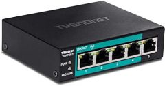 Trendnet TE-FP051 switch No administrado Fast Ethernet (10/100) Energía sobre Ethernet (PoE) Negro