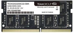 Team Group ELITE TED432G3200C22-S01 módulo de memoria 32 GB 1 x 32 GB DDR4 3200 MHz