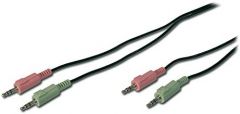 ASSMANN Electronic AK 82102 cable para video, teclado y ratón (kvm) Negro 3 m