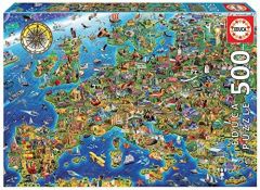 Educa Crazy European Map Puzzle rompecabezas 500 pieza(s) Mapas
