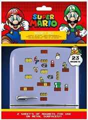 Super Mario MS65081 - Juego de 23 imanes (18 x 24 x 0, 3 cm), Multicolor
