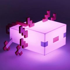 Paladone Minecraft Axolotl Light | Decora tu escritorio o mesita de noche | Funciona con 3 pilas AA