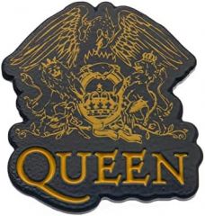 Insignia de esmalte Queen (diseño de logotipo) de 11 cm x 7 cm x 1 cm - Producto oficial ​, talla única, Esmalte, metal, plata, Sin piedras preciosas