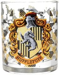 SD TOYS Vaso Cristal Logo Hufflepuff Harry Potter, Color Cranberry, Talla única (8435450251573)