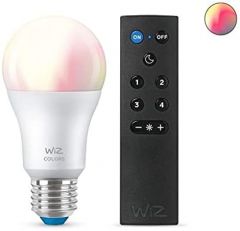 WiZ Bombilla 8 W (Equiv. 60 W) A60 E27 x1 + mando a distancia