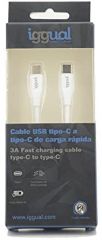 Iggual cable usb-c/usb-c 100 cm blanco q3.0 3a