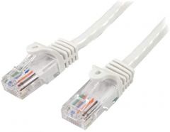 Startech.com - cable de red de 0,5m blanco cat5e ethernet rj45 sin enganches - latiguillo snagless,garantia lifetime