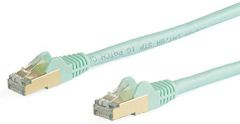 Startech.com cable de 5m de red ethernet cat6a aqua con conectores rj45 sin enganches stp con alambre de cobre,garantia lifetime