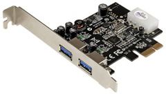 StarTech.com Adaptador Tarjeta Controladora PCI Express PCI-E 2 Puertos USB 3.0 con Alimentación Molex y UASP