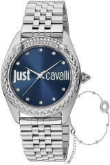 Reloj Just Cavalli JC1L195M0055 Acero Inoxidable correa color: Metálico Dial Azul Analógico Mujer