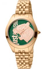 Reloj de pulsera Just Cavalli Animalier Pantera - JC1L210M0165 correa color: Oro rosa Dial Verde botella Oro rosa Mujer