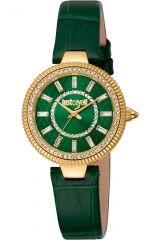 Reloj de pulsera Just Cavalli Just Cavalli Glam Chic Ostentatious - JC1L308L0025 correa color: Verde botella Dial Verde botella Mujer