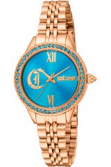 Reloj de pulsera Just Cavalli Just Cavalli Glam Chic Forward - JC1L316M0085 correa color: Oro rosa Dial Azul luminoso Mujer