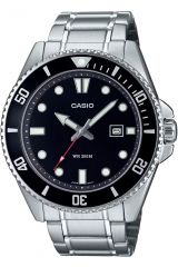 Reloj de pulsera CASIO Collection - MDV-107D-1A1VEF correa color: Gris plata Dial Negro Hombre