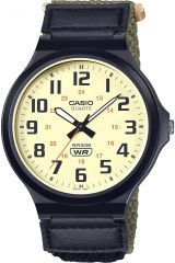 Reloj de pulsera CASIO Collection - MW-240B-3B correa color: Negro Dial Verde oliva Hombre