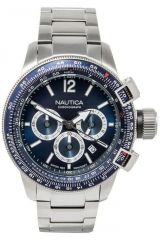 Reloj de pulsera Nautica - NAPBFCF02 correa color: Gris plata Dial Azul noche Hombre