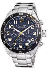 Reloj de pulsera Nautica - NAPKBS227 correa color: Gris plata Dial Azul noche Hombre