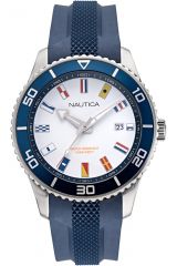 Reloj de pulsera Nautica - NAPPBF914 correa color: Azul Dial Blanco Hombre